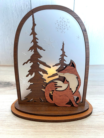Woodland Fox Tea Lantern