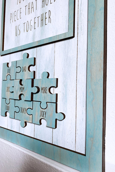 Personalized Family Puzzle Sign for Mom