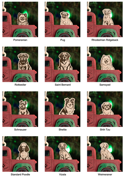 Dog breed selection guide for build your own pet ornaments