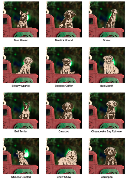 Additional dog breed selection guide for build your own pet ornaments