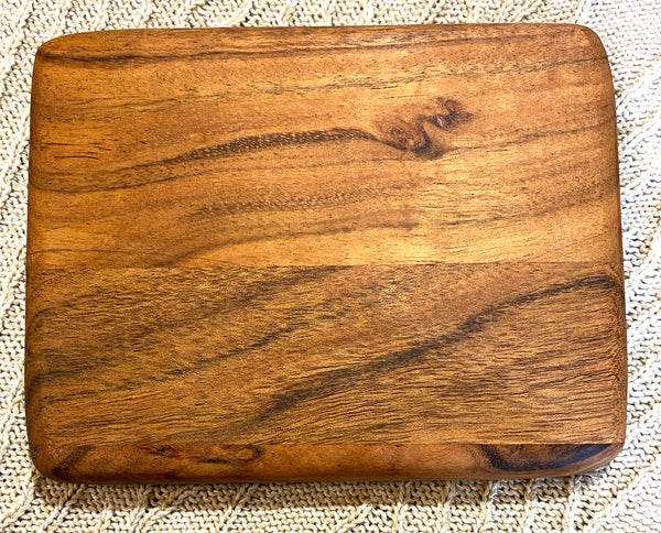 Vintage Sun & Moon Engraved Acacia Wood Tray