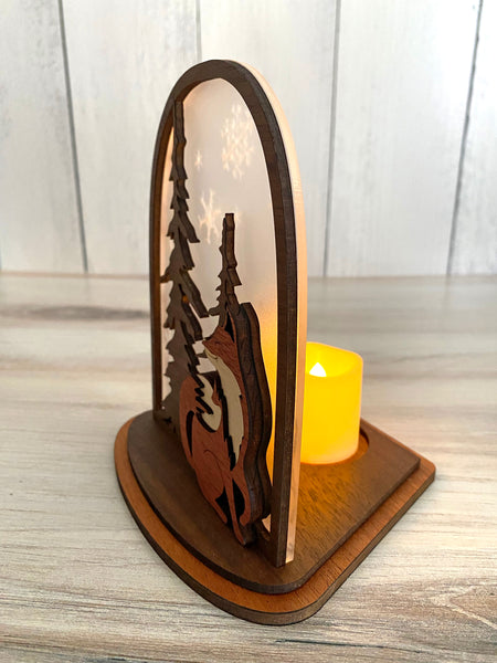 Woodland Fox Tea Lantern