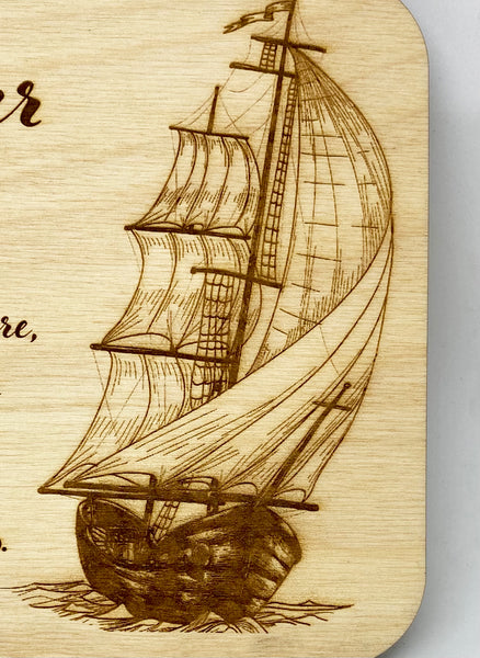 Personalized Father's Day Compass Plaque