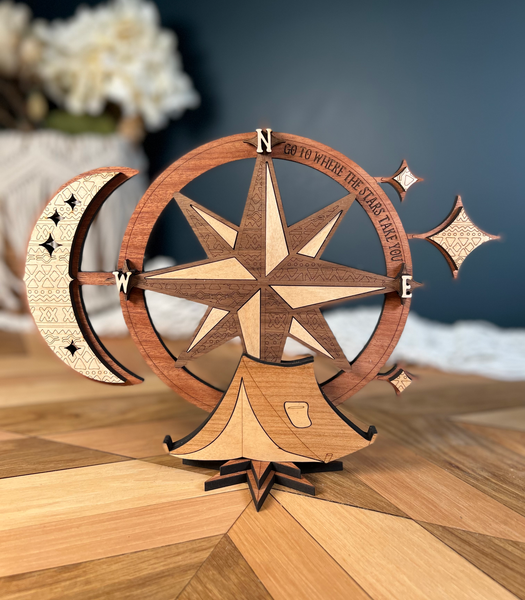 Follow The Stars Compass Art