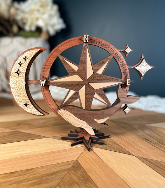Follow The Stars Compass Art